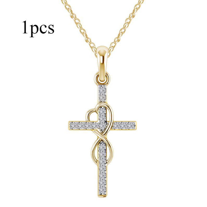 Alloy Pendant Cross Necklace