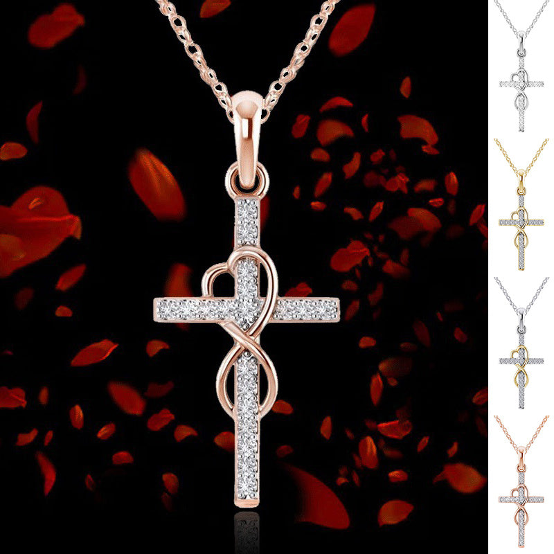 Alloy Pendant Cross Necklace