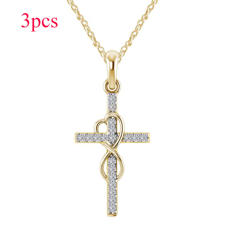 Alloy Pendant Cross Necklace