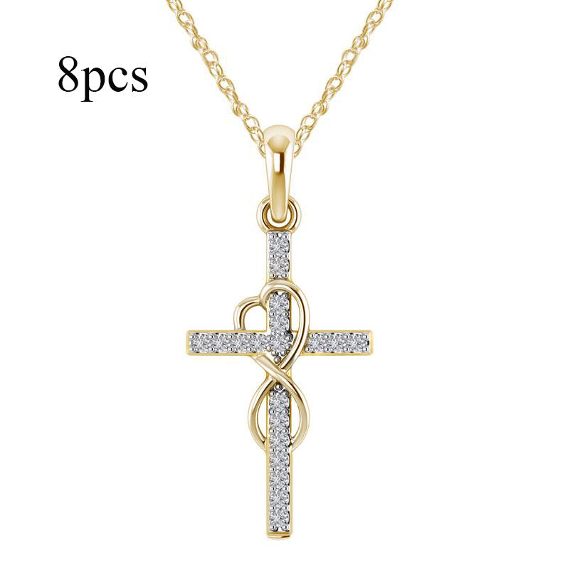 Alloy Pendant Cross Necklace