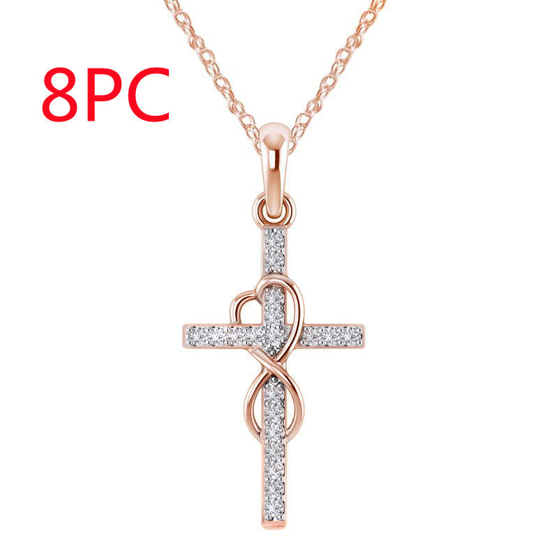 Alloy Pendant Cross Necklace