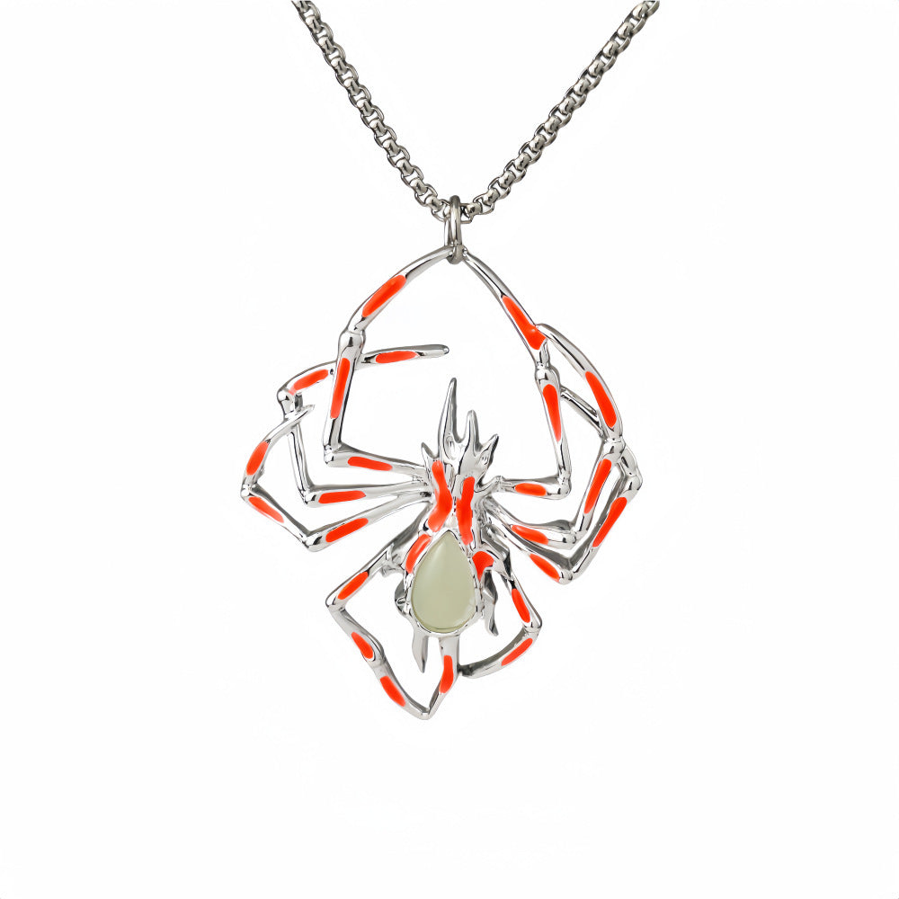 Glow-in-the-Dark Spider Necklace & Pendant